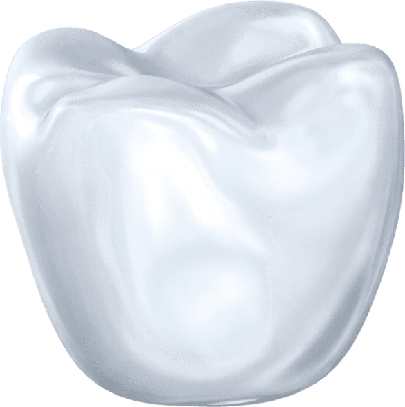 Ceramic dental crown seated on a titanium implant post